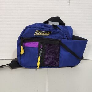 Vintage 1990s Coleman Blue And Purple Waist Fanny Hiking Pack